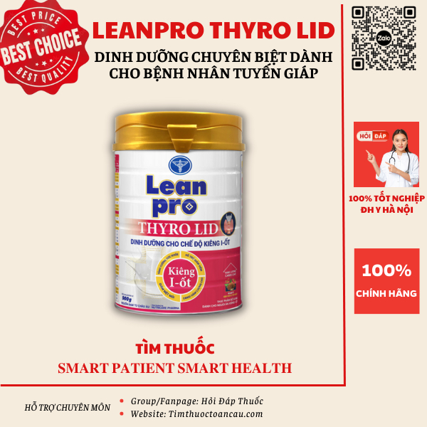 Sữa LeanPro Thyro LID 6 y học chuyên biệt với chế độ kiêng Iot Hộp 400g