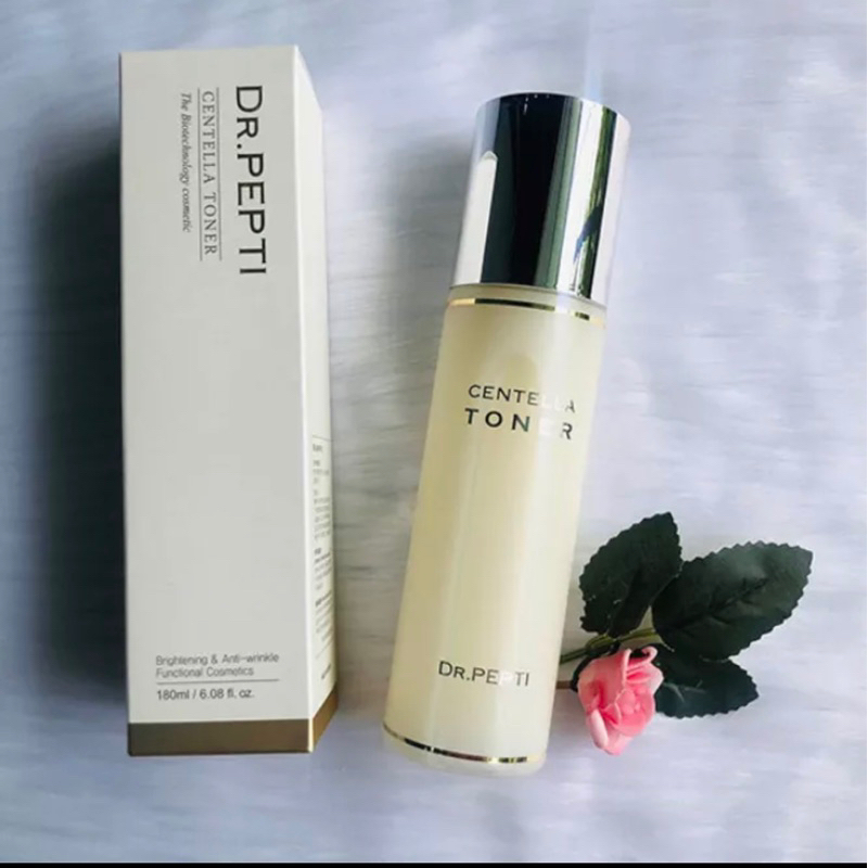 Toner Nước Hoa Hồng Toner Dr.Pepti Centella Giúp Se Khít Lỗ Chân Lông, Dưỡng Da Căng Bóng Hàn Quốc 180m