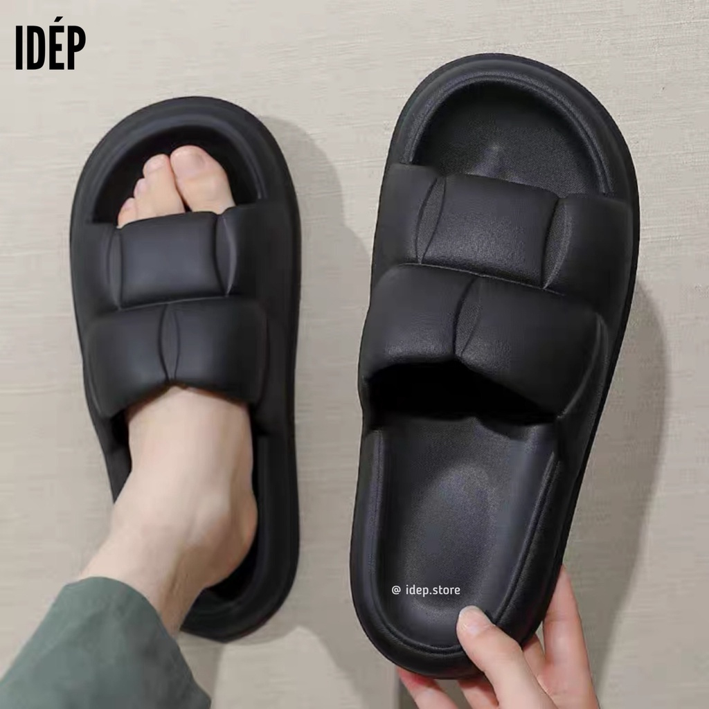 Dép bánh mì - Dép Hình vuông nữ quai ngang cao 3cm cao su chất EVA siêu nhẹ 2023
