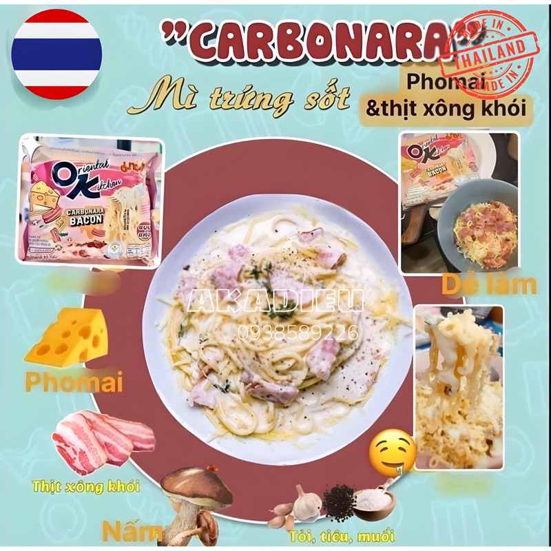 Mì OK nổi tiếng Thái Lan gói 85gr 8 vị