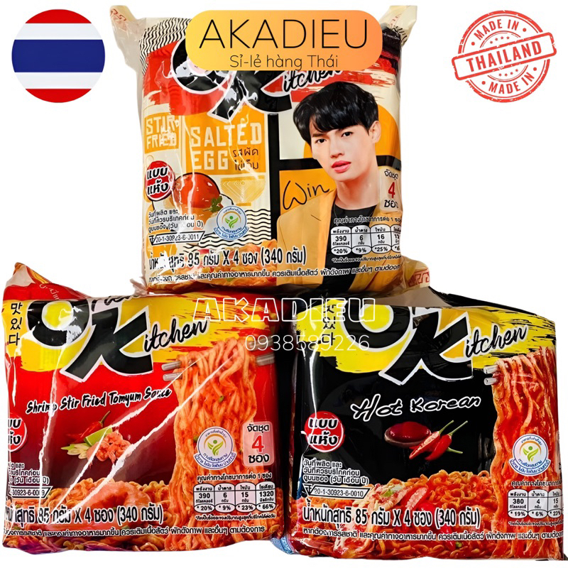 Mì OK nổi tiếng Thái Lan gói 85gr 8 vị