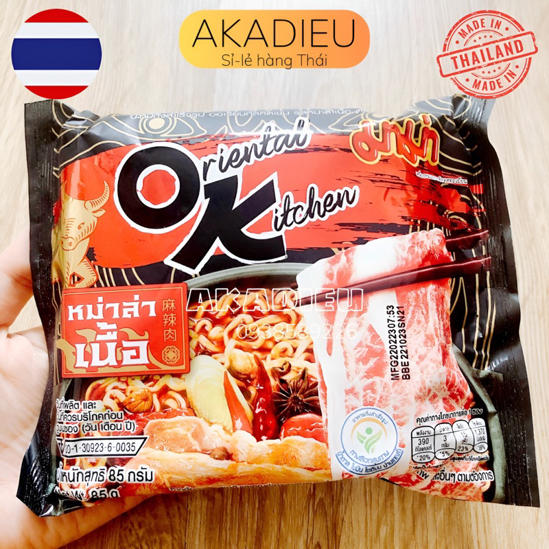 Mì OK nổi tiếng Thái Lan gói 85gr 8 vị