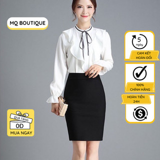 Chân váy nữ bút chì công sở dáng ngắn co giãn 4 chiều ( đầm cao cấp ) thiết kế MQ Boutique