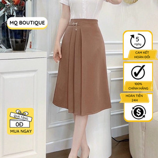 Chân váy dáng A 3 ly lệch  nữ dáng công sở nữ đẹp, lệch Chất liệu vải hàng đẹp, không nhăn, hàng thiết kế MQ Boutique