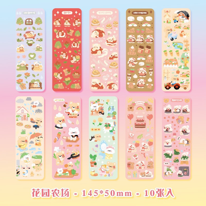 Sticker 10 Tờ cute trong suốt trang trí sổ, hình dán điện thoại, máy tính dễ thương | Xem thêm ở phần MÔ TẢ SẢN PHẨM