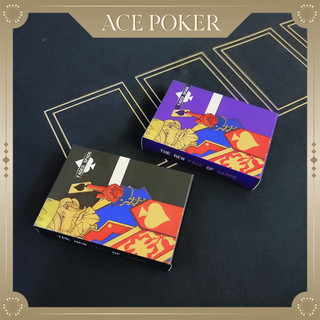 Bài poker nhựa PvC Faded spade, Hustler Casino Live cao cấp không thấm nước size to tiêu chuẩn quốc tế