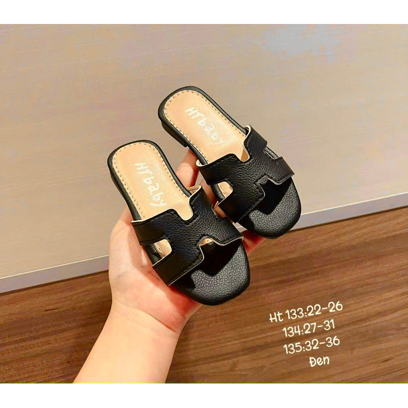 Dép quai ngang - dép chữ H trẻ con cho bé đi biển đi chơi from bé nhích size sandal đi học bé gái