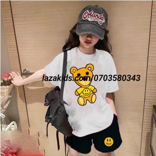 Đồ bộ mặc nhà cho bé gái lớn 10 tuổi-15 tuổi LAZAKIDS thun cotton xịn mát thấm hút mồ hôi cho bé gái 20kg-50kg