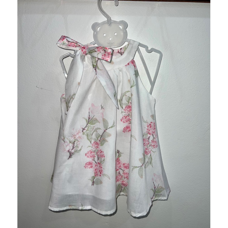 VÁY SUÔNG CỔ YẾM NƠ HOA DỄ THƯƠNG BÉ GÁI