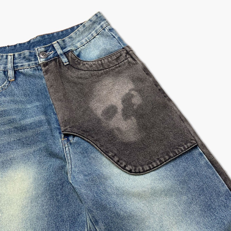 #roiworkshop Quần Jeans Nam Nữ Phối Túi Độc Đáo