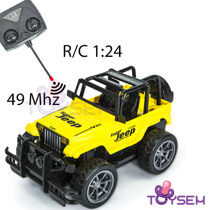 Xe điều khiển từ xa vượt địa hình có đèn led Toysem đồ chơi trẻ em xe jeep mô hình - Quà tặng sinh nhật cho bé