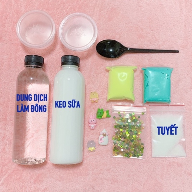 Tổng Hợp Các Bộ Kit Làm Slime Basic Slime Bơ Slime Mây Khổng Lồ Nhiều Món - Nguyên Liệu Làm Slime