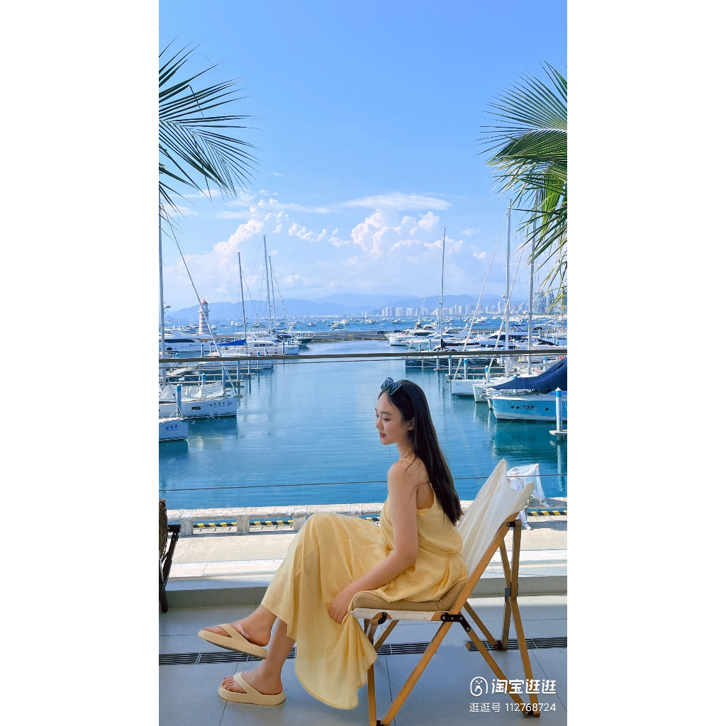 Váy maxi dáng suông màu vàng nhạt võng lưng - MS257