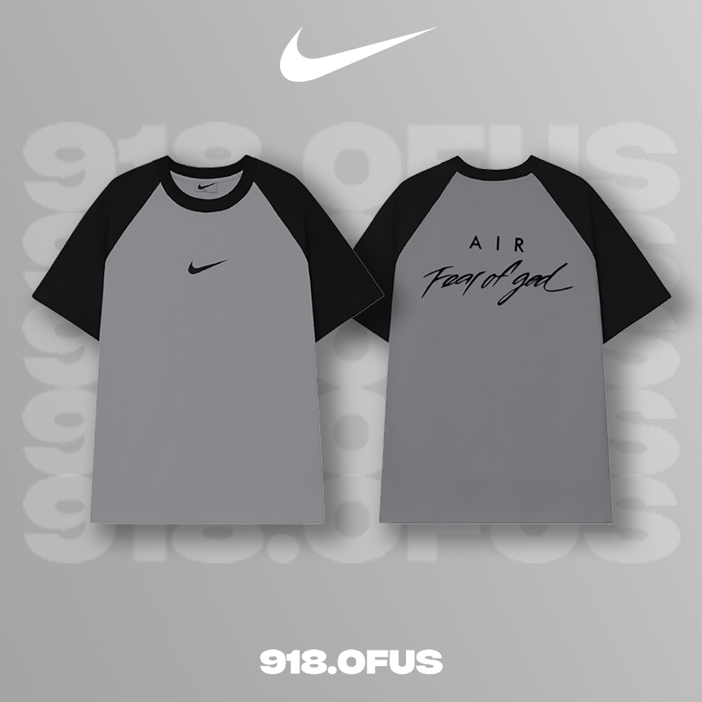 Áo thun Raglan Nike Fear Of God unisex basic tee phông phối tay trơn nam nữ tay lỡ oversize form rộng 918 Ofus