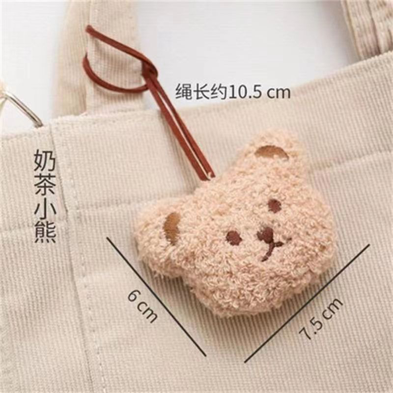 Móc Khoá Gấu Bông Gắn Túi Xách Mẹ Và Bé Có Nametag Phía Sau Đáng Yêu Phong Cách Hàn Quốc