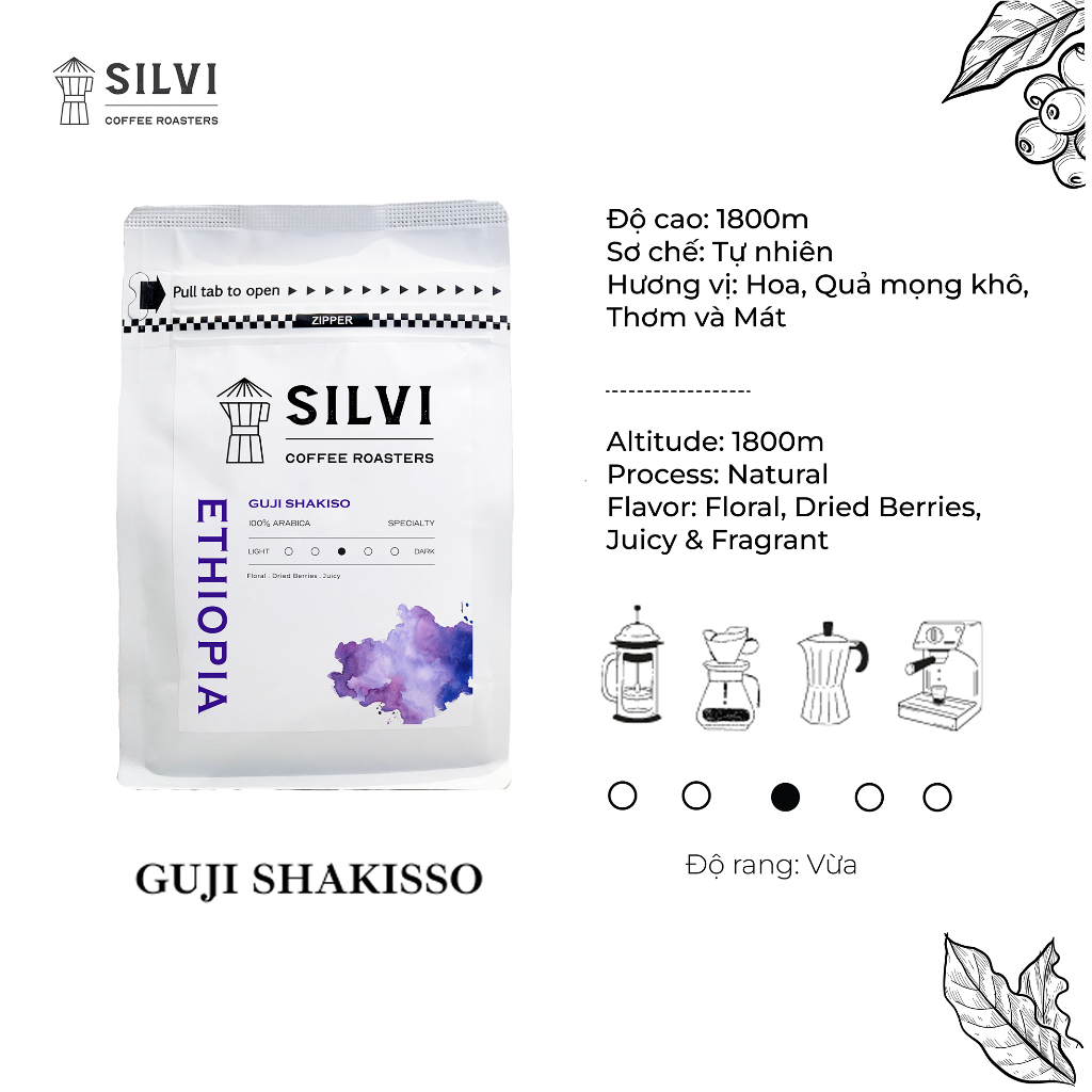 Cà phê Ethiopia Guji Shakiso Specialty - Silvi Specialty Coffee
