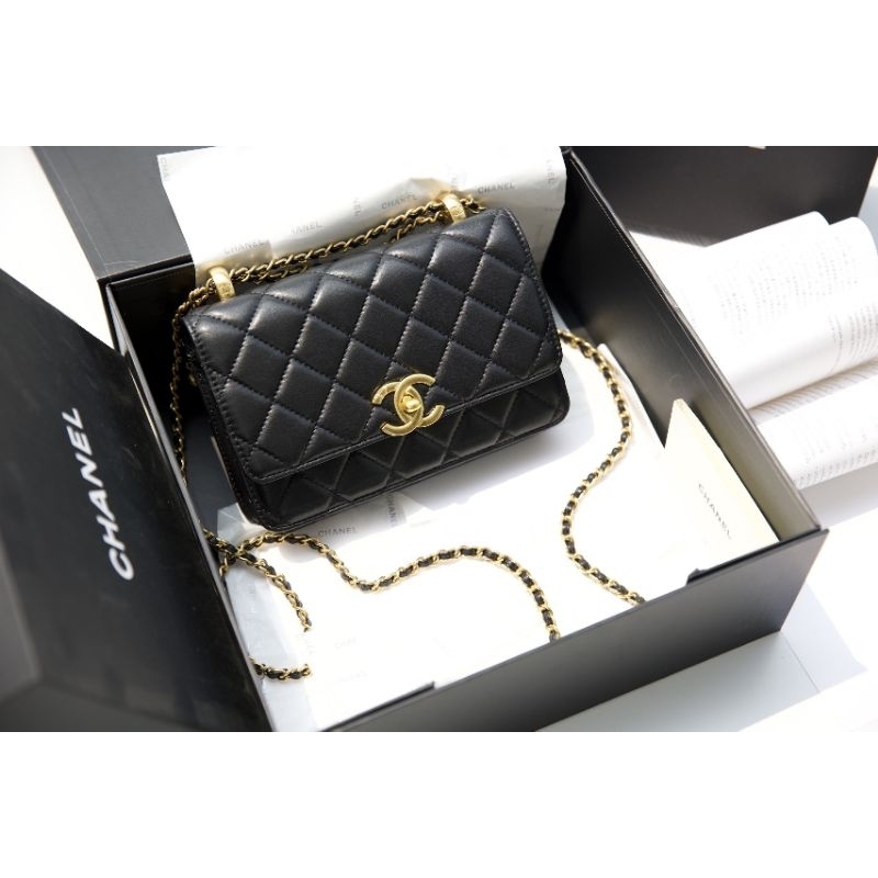 Túi xách nữ Woc sz19cm da thật 100% phom cực chuẩn khóa mạ vàng đồng cực đẹp fullbox