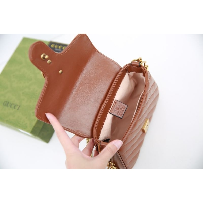 Túi xách nữ MM top brown sz21cm da bò kèm quai đeo siêu xịn