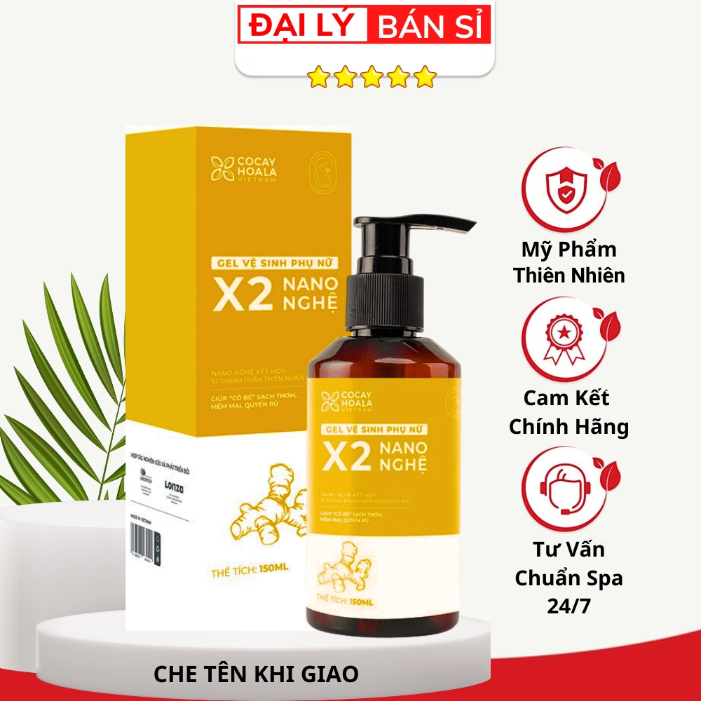 Gel Vệ Sinh Phụ Nữ X2 Nano Nghệ Cỏ Cây Hoa Lá 150ml Ddvs Chăm Sóc Sạch Sẽ Se Khit Làm Hồng Vùng Kín Khử Mùi Hôi