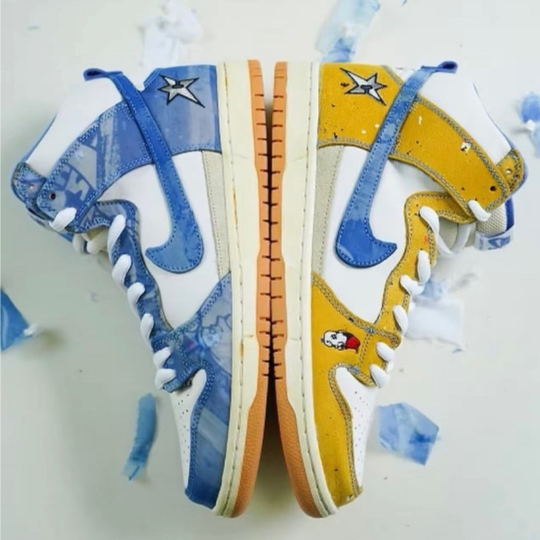 Giày SB DUNK HIGH "WHAT THE DUNK " tróc da