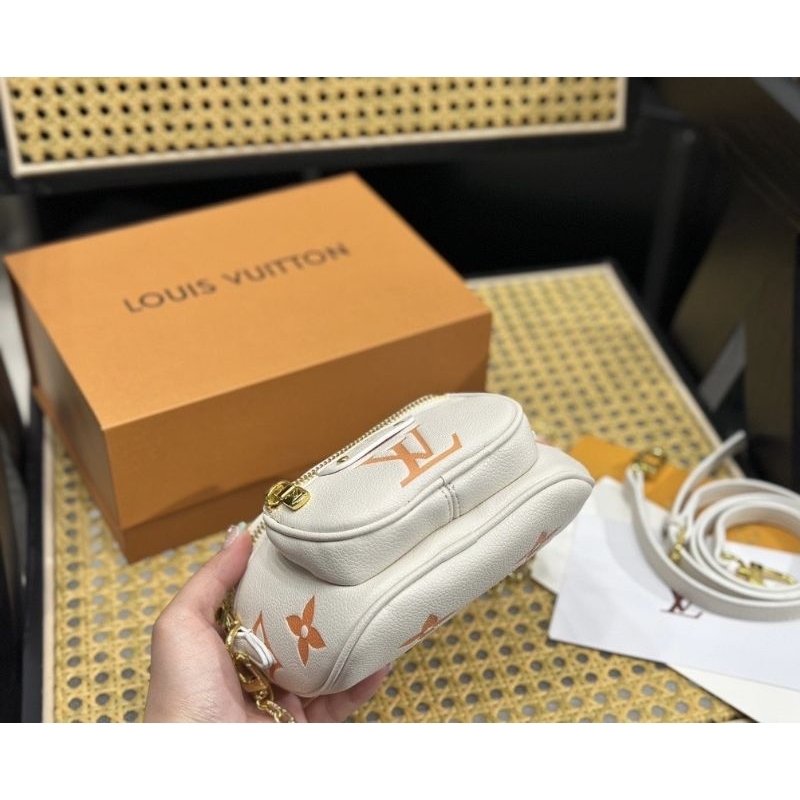 Túi đeo bụng nữ mini sz17cn da bò kim loại vàng ánh kim cực đẹp