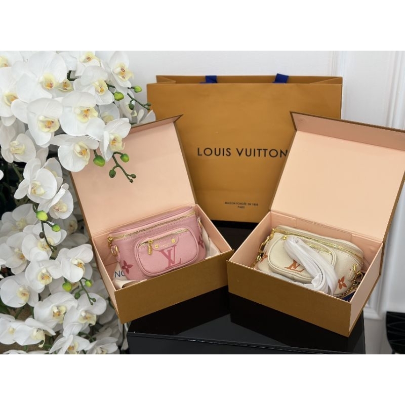 Túi đeo bụng nữ mini sz17cn da bò kim loại vàng ánh kim cực đẹp