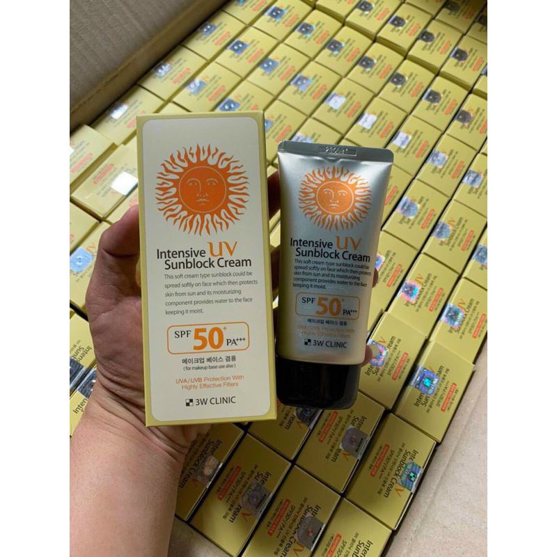 Kem Chống Nắng 3W Clinic Intensive UV Sunblock Cream SPF50+ PA+++