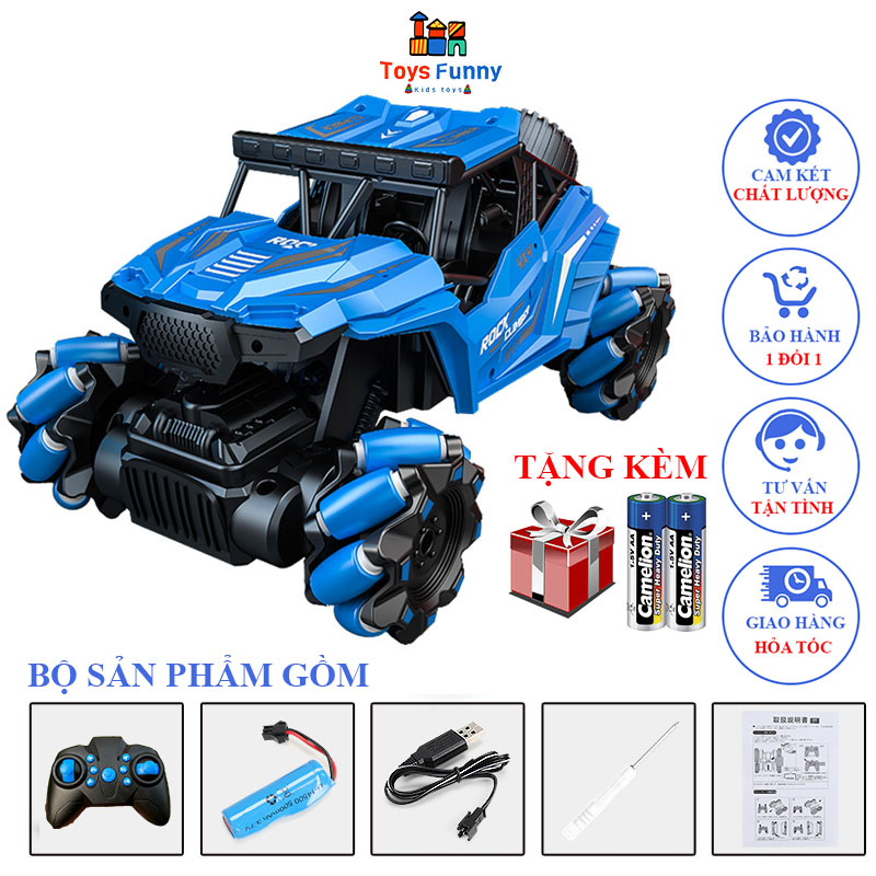 Đồ chơi xe Climbing Stunt Drift Car điều khiển từ xa qua sóng RC xoay 360 độ, nhựa ABS siêu bền đẹp