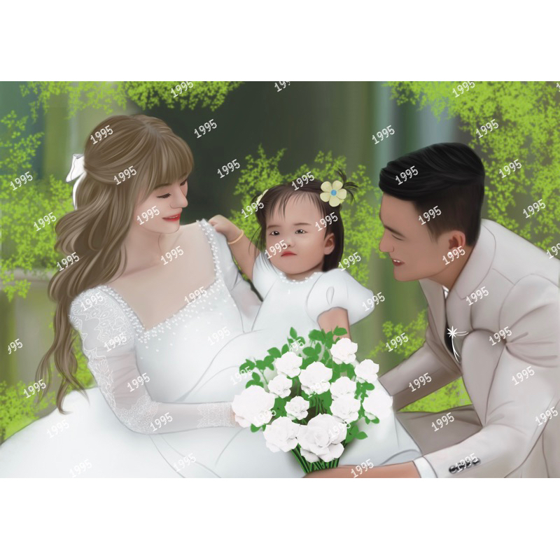 Quà Tặng Tranh Chân Dung Vẽ Theo Yêu Cầu