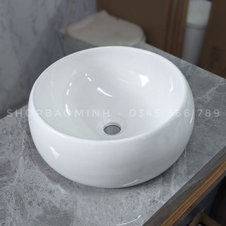 Chậu rửa mặt - Lavabo tròn đặt bàn 620 (KT 40cm)