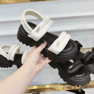 Sandal quai dán phồng miu miu đế xuồng hàng quảng châu loại 1