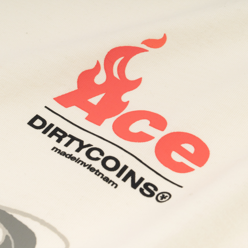 Áo Thun DirtyCoins x One Piece Ace T-shirt - Cream
