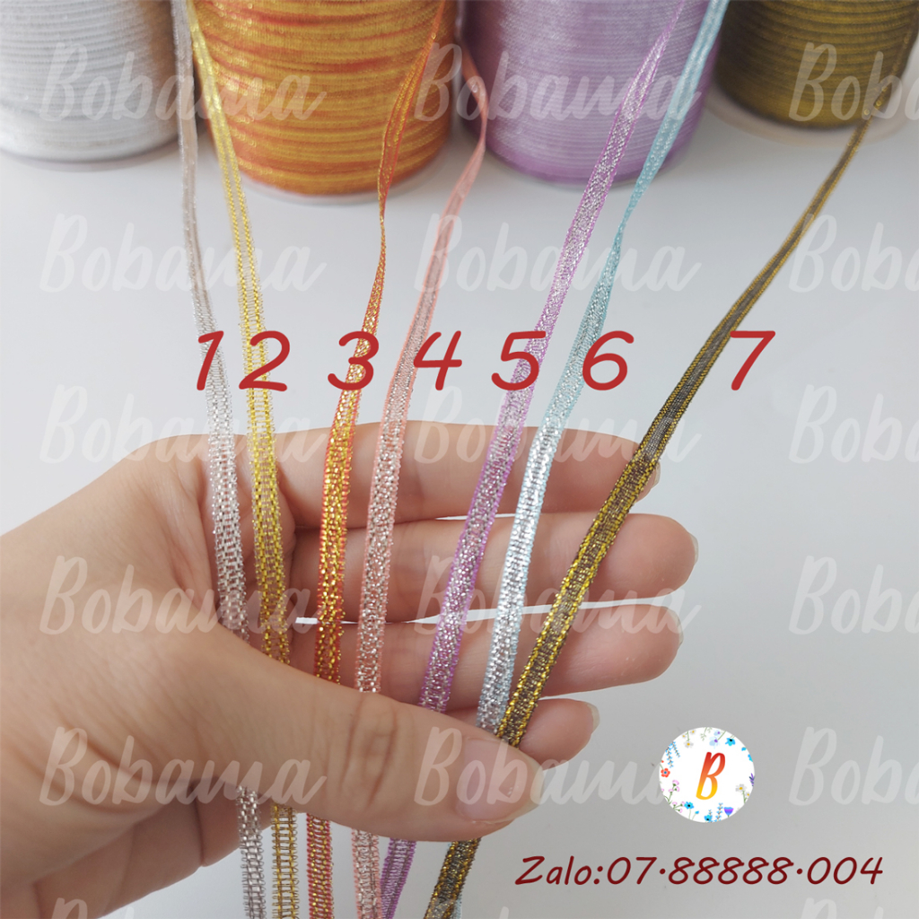 Ruy Băng Kim Tuyến kích thước 4mm cuộn 20 mét