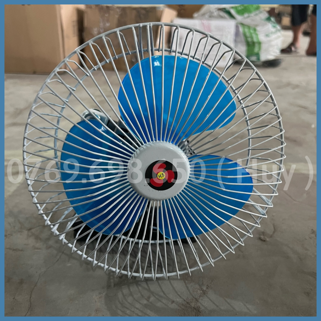 Quạt kẹp trên ô tô xe tải 12v 24v 8 inch 20cm