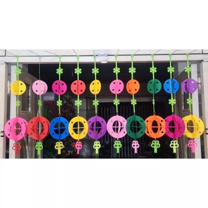 Bộ 10 dây rèm Nỉ 3D trang trí lớp học