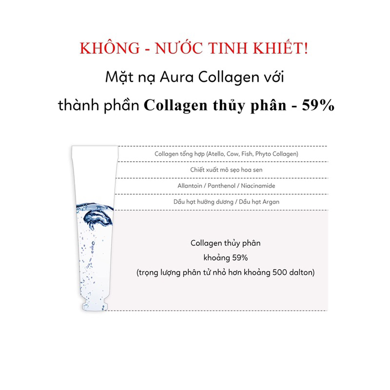 Mặt nạ dưỡng trắng căng bóng Aura Collagen Mask - Bebalance