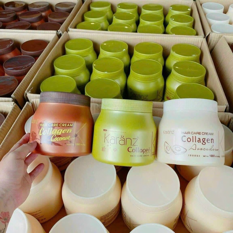 Kem Ủ tóc Collagen Karanz 1000ml giúp phục hồi và tái tạo tóc khỏe