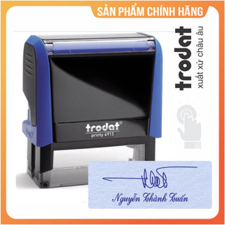 Khắc dấu chữ ký kèm tên hiệu Trodat Printy 4913 chính hãng - Kích thước 57 x 22mm