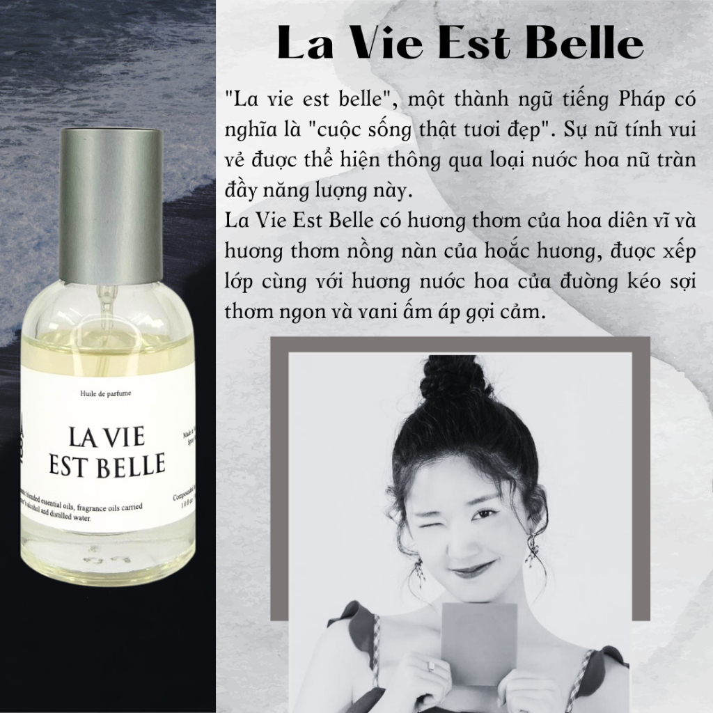 Tinh Dầu Nước Hoa Nữ Fralab La Vie est Belle Ngọt Ngào, Gợi Cảm, Thơm Mát, Chai Lớn 30ml