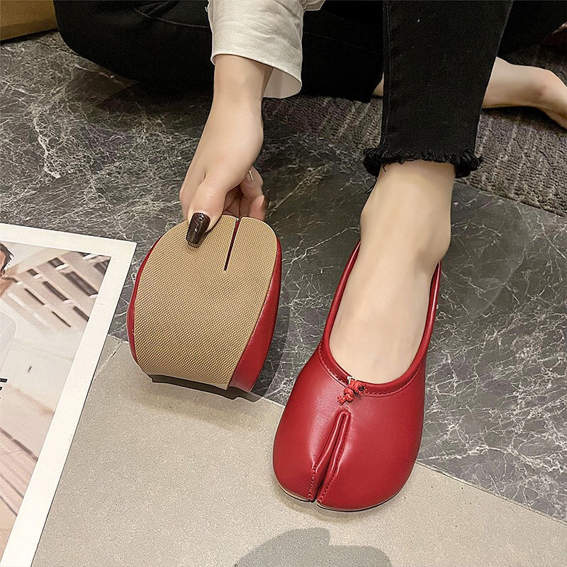 Giày bệt búp bê đế thấp mũi chân ngựa chân lợn cá tính BO SHOP