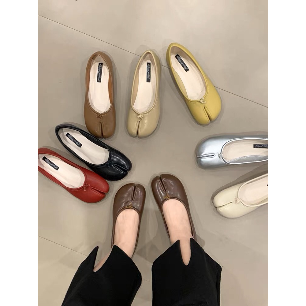 Giày bệt búp bê đế thấp mũi chân ngựa chân lợn cá tính BO SHOP