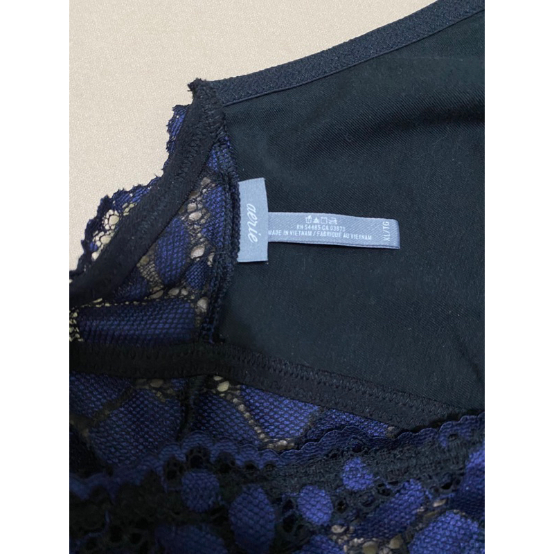 Áo ren bra không mút xanh navy - Thanh lý vnxk