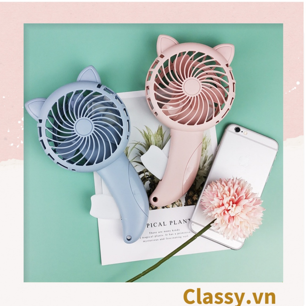 Quạt mini  Classy cầm tay cute, không dùng pin, nhỏ gọn tiện dụng PK1330