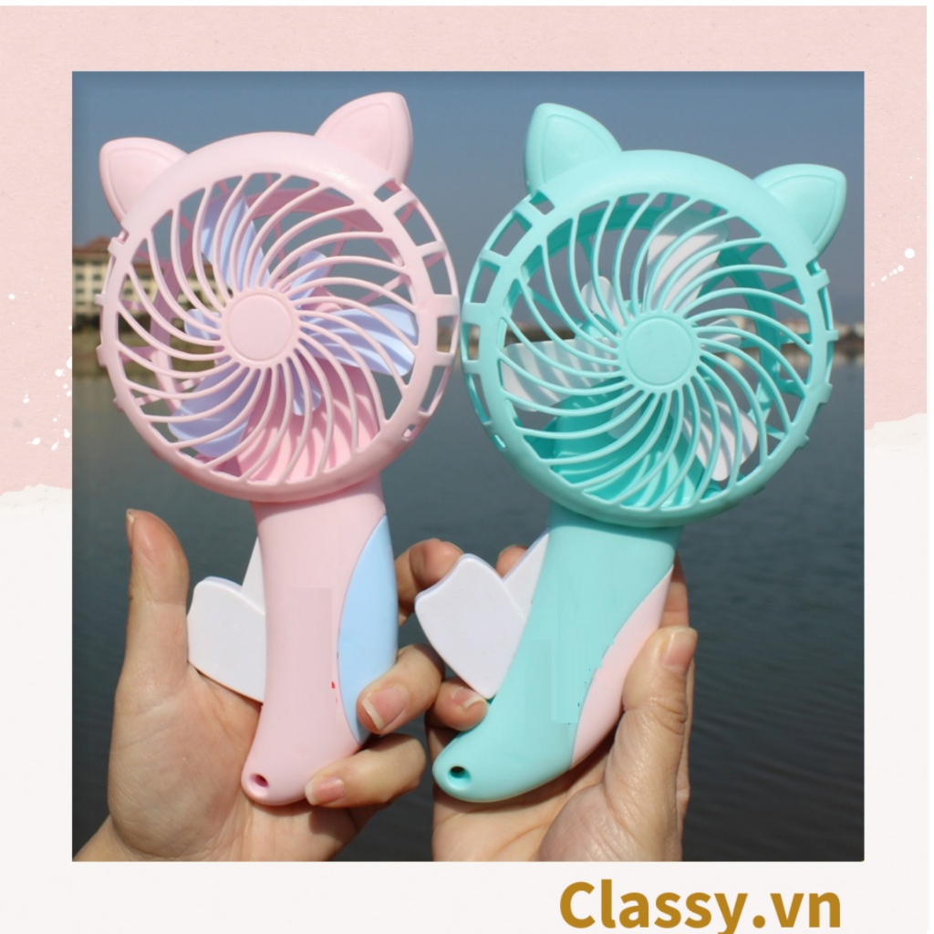 Quạt mini  Classy cầm tay cute, không dùng pin, nhỏ gọn tiện dụng PK1330
