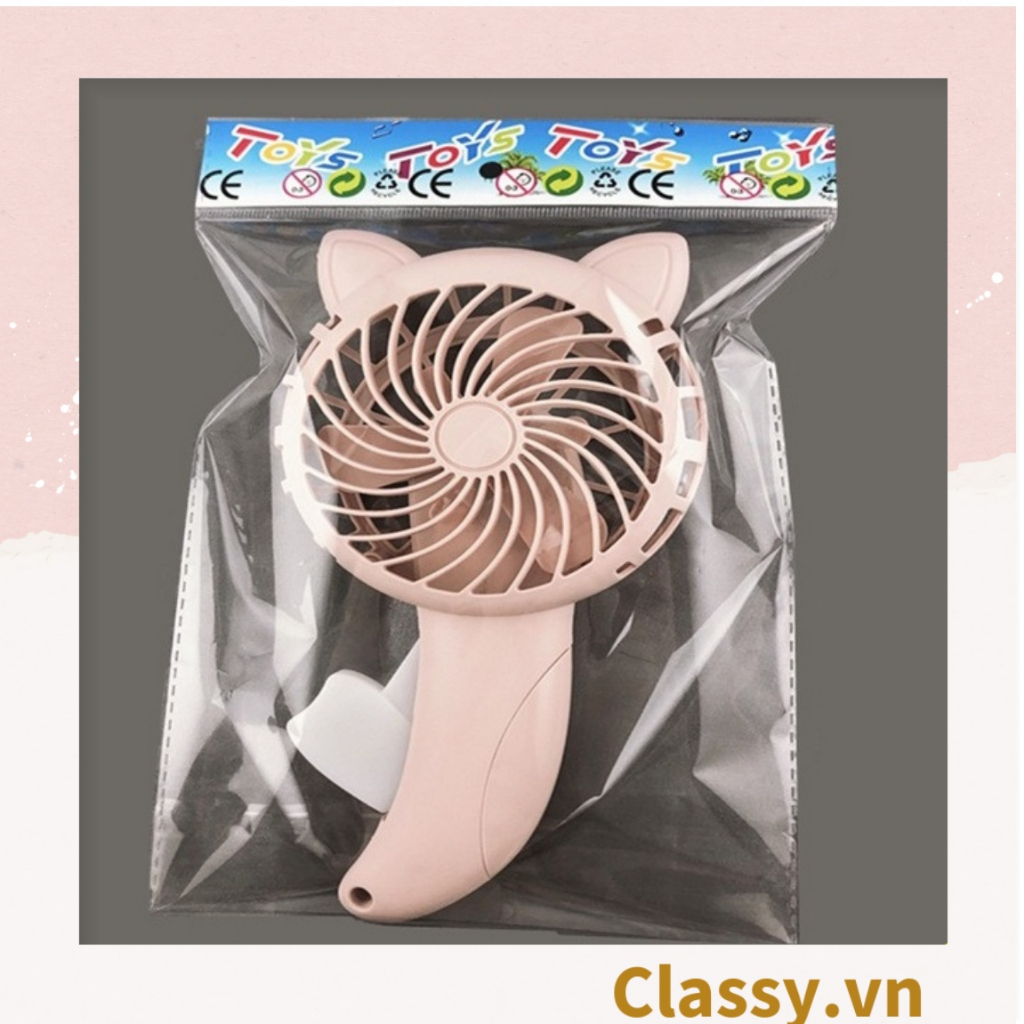 Quạt mini  Classy cầm tay cute, không dùng pin, nhỏ gọn tiện dụng PK1330