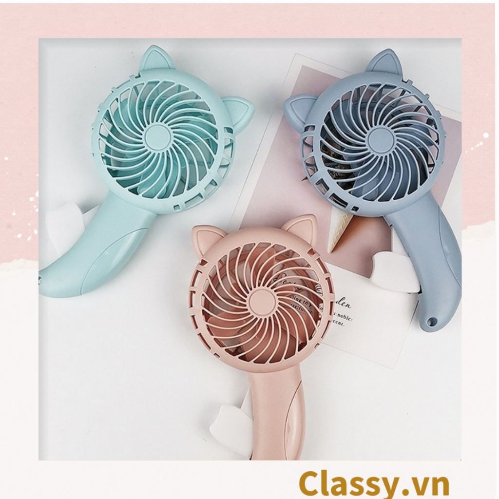 Quạt mini  Classy cầm tay cute, không dùng pin, nhỏ gọn tiện dụng PK1330