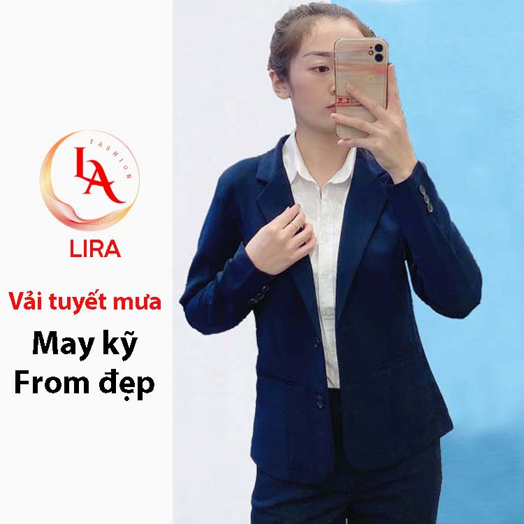 Áo Khoác vest công sở nữ tay dài LIRA chất liệu tuyết mưa loại 1 cao cấp không xù ít nhăn có đệm cầu vai nhiều size