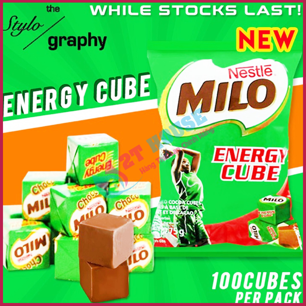 Kẹo milo cube/kẹo cacao sữa siêu thơm ngon Nestle Thái Lan bịch 100 viên 2T House Shop Hàng Thái Lan Nội Địa Chính Hãng