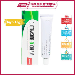Kem bôi giảm nấm móng tay chân/nấm da chân/nấm da đùi Clothasone D Cream Thái Lan tuýp 15g 2T House Shop Hàng Thái Lan