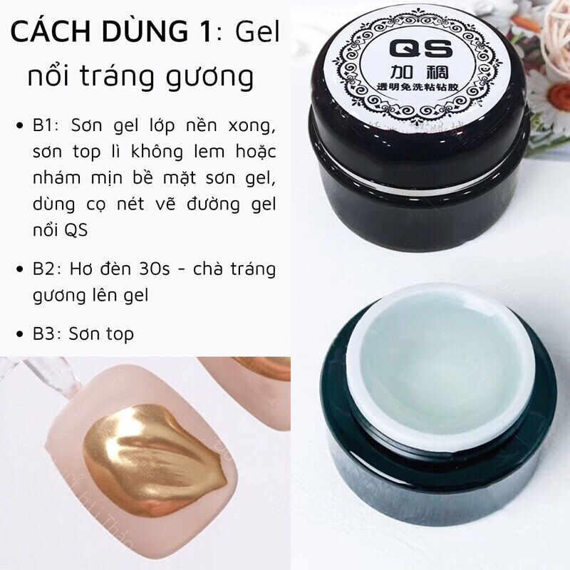 Gel QS vẽ nổi, tạo hình giọt sương, gel thuỷ tinh đậm đặc - Cheap Nail